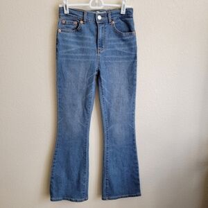 Levi's Girls 726 Flare Medium Blue Denim Jeans Size 10